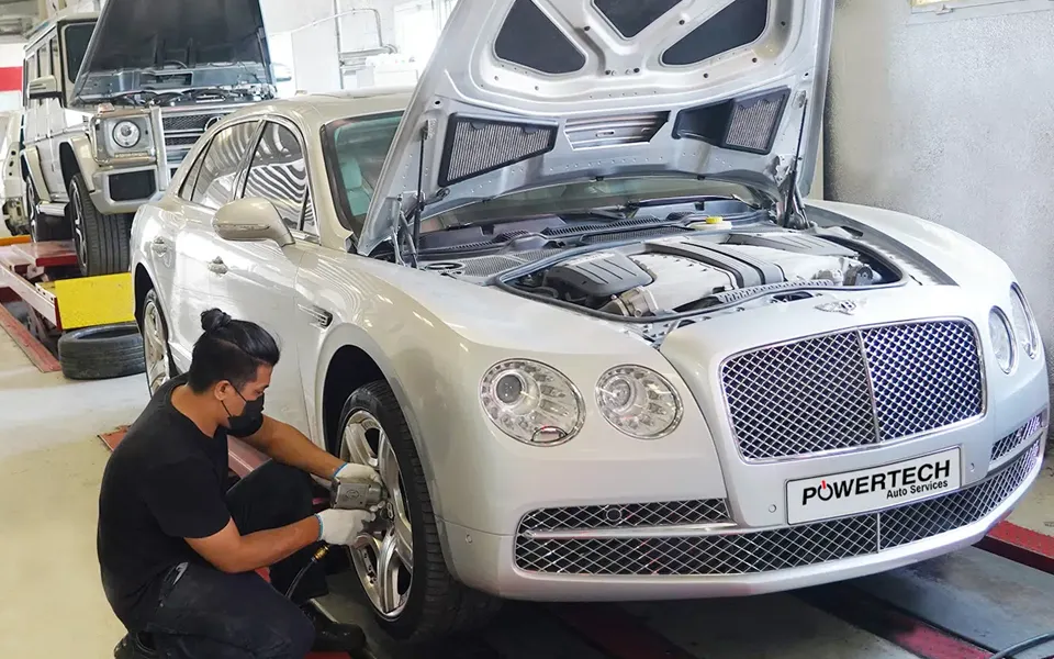 Bentley repair at a Dubai Service Center