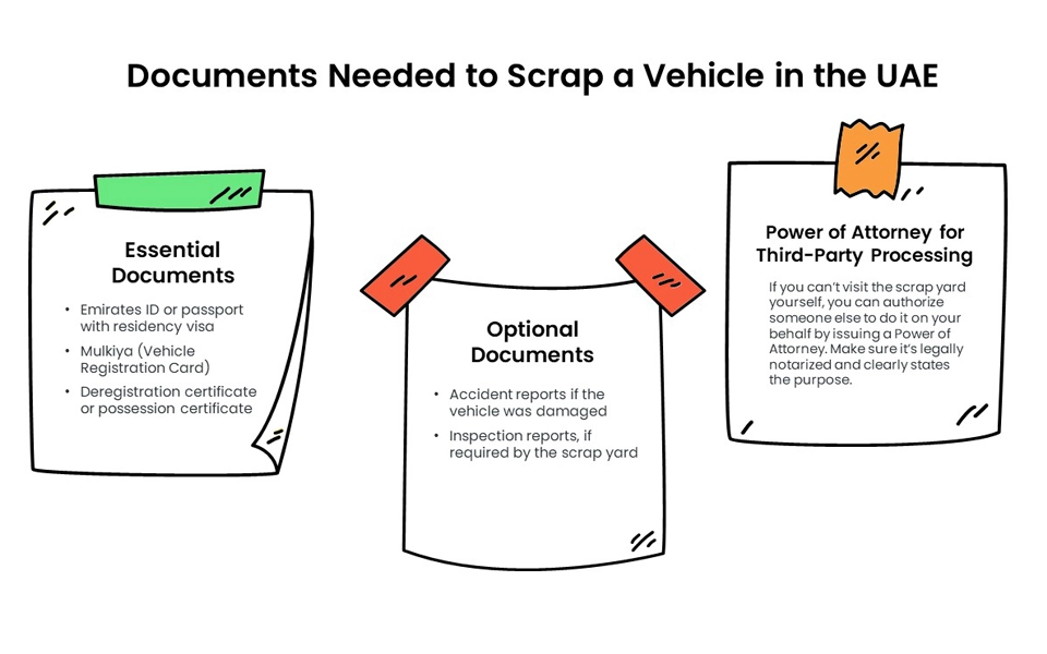 List of Documents Needed to Scrap a Vehicle in the UAE