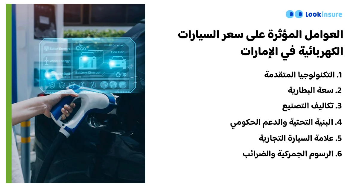 رسم بياني يوضح العوامل المؤثرة على سعر أرخص السيارات الكهربائية في الإمارات
