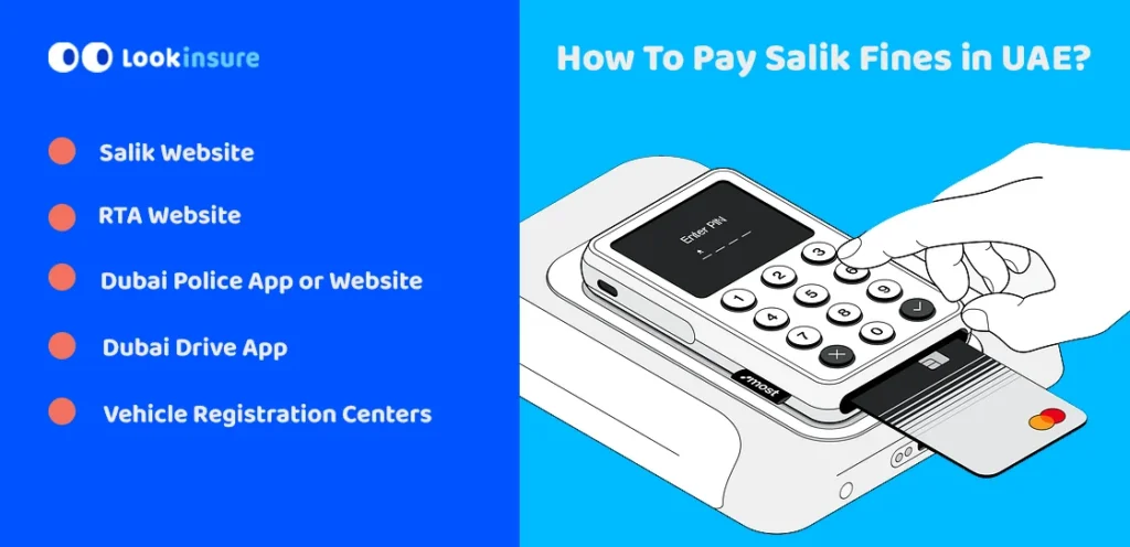 infography showing How to check salik fines