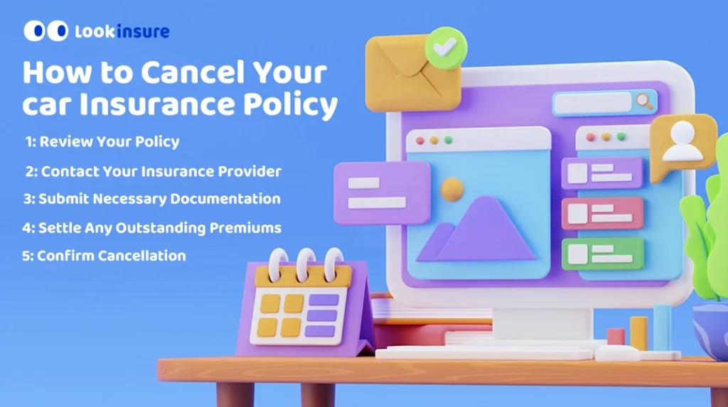 infographic showing How to Cancel Your car Insurance Policy: Step-by-Step Guide