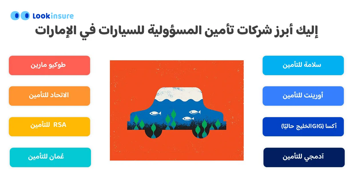 إليك أبرز شركات تأمين المسؤولية للسيارات في الإمارات.