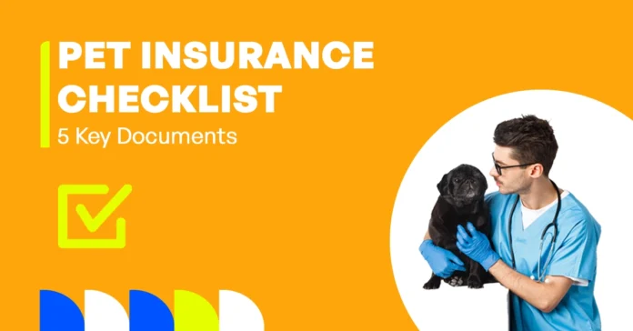 Checklist of 5 essential documents needed before applying for pet insurance