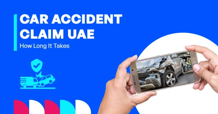 image showing the process and timeline of car accident insurance claims in the uae