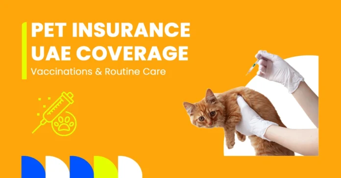 veterinarian giving vaccination to a cat as part of routine pet insurance cover