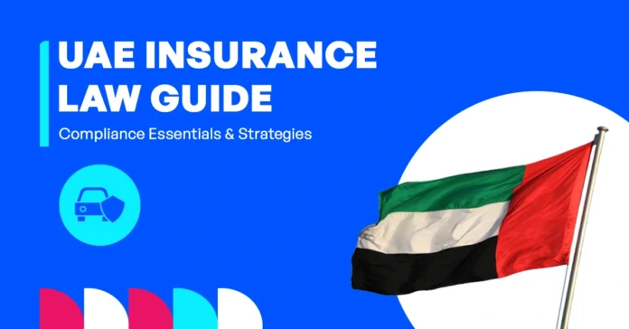 An image of the UAE flag illustrating the compliance principles and strategies of the UAE insurance law