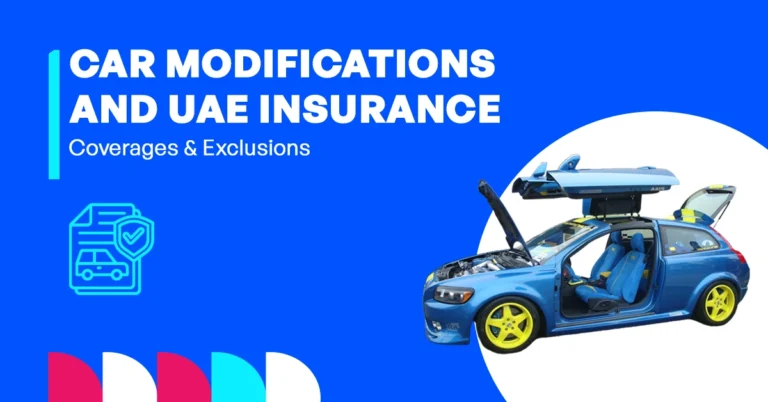 An image showing common car modifications in the UAE and their impact on auto insurance coverage and premiums.