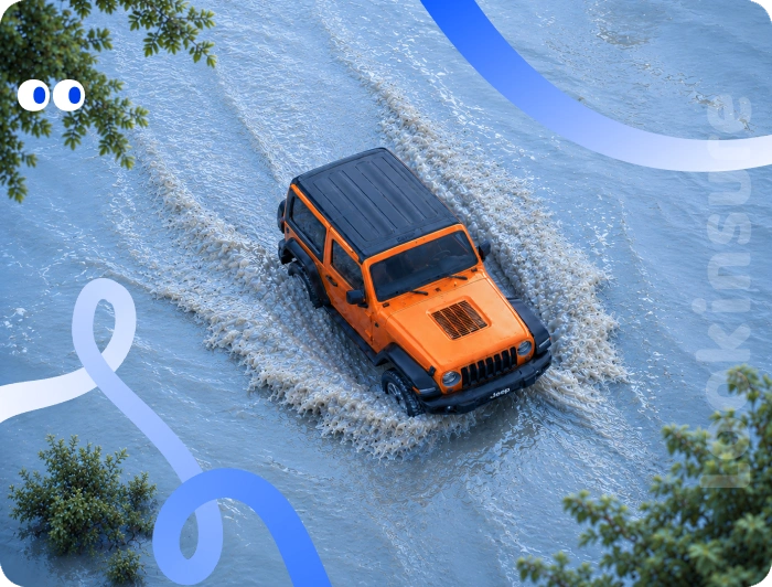 An image showing UAE weather conditions—sandstorms, floods, and heat—and their impact on car insurance coverage and claims.