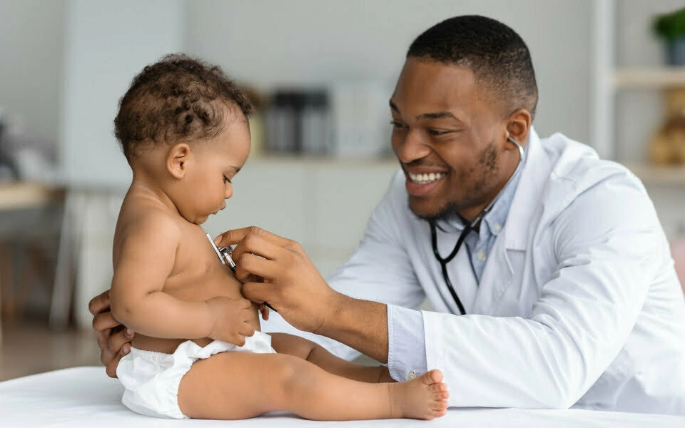 The image shows how to buy health insurance for a newborn baby online in the UAE.