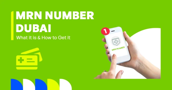 image showing MRN (medical record number) on a Dubai healthcare portal