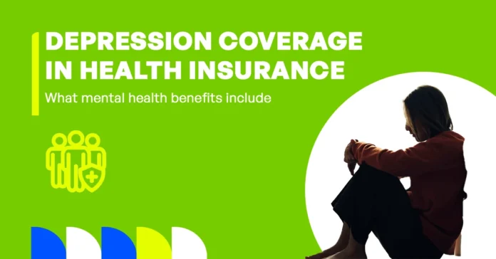 The image shows what mental health insurance benefits typically include