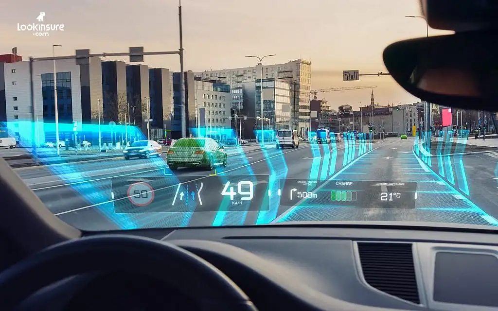 In the image, it shows how technology impacts car insurance premiums in the UAE, including telematics, safety features, and digital risk assessment tools.